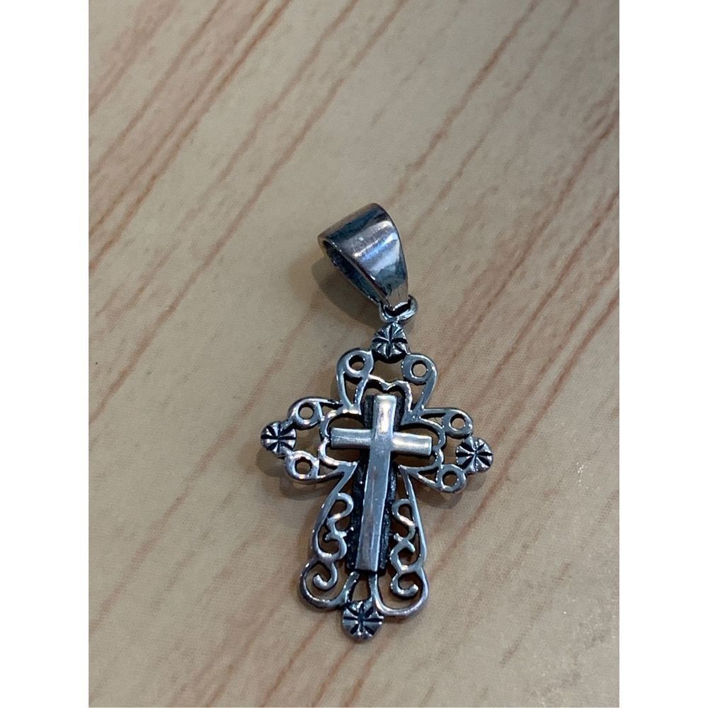 .925 Cross Sterling Silver Jewelry Charm